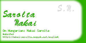 sarolta makai business card